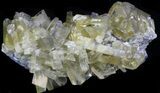 Gemmy, Golden Barite Crystals - Meikle Mine, Nevada #33712-4